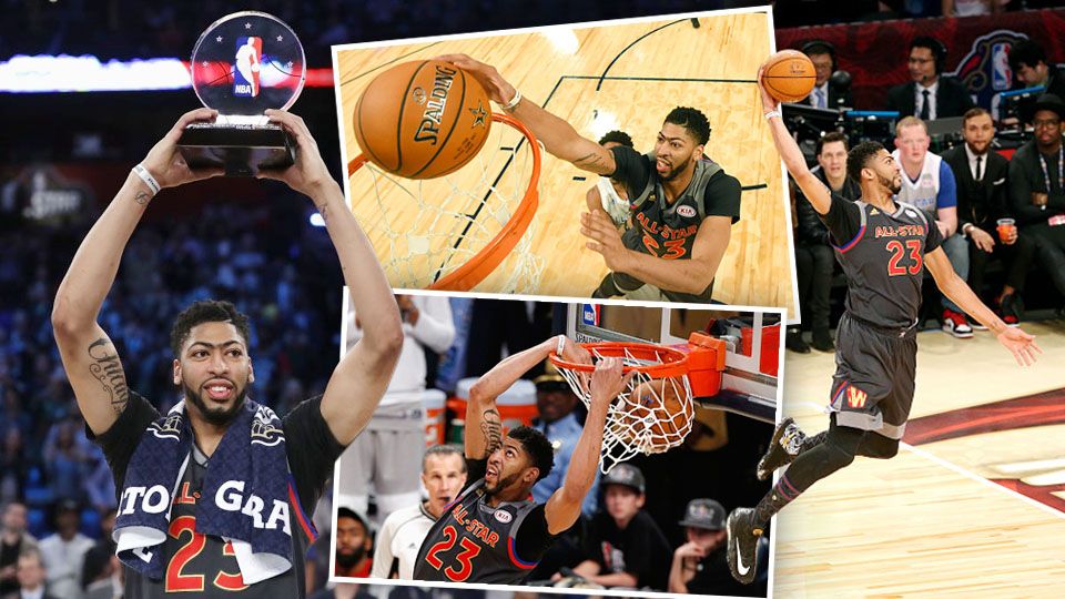 Bintang klub New Orleans Pelicans, Anthony Davis ukir rekor di NBA All Star 2017. Copyright: Ronald Martinez/Bob Donnan - Pool/Jonathan Bachman/Layne Murdoch/NBAE via Getty Images